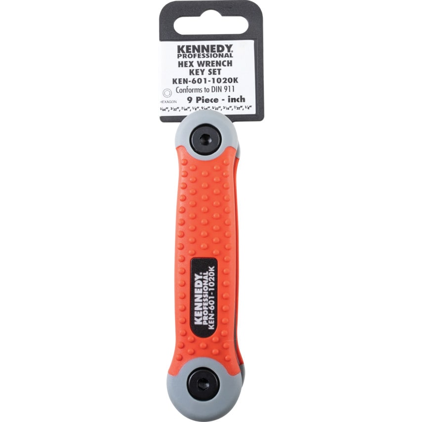 5/64"-1/4" Pro-torq Hex Wrench Set on Clip (9 Piece)