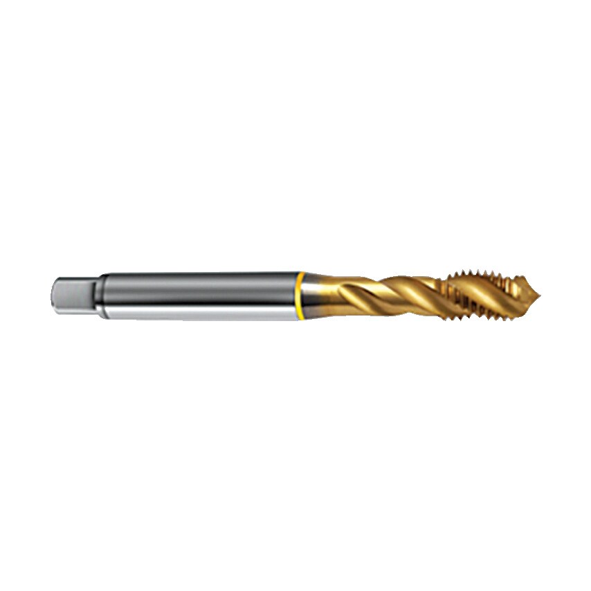 5737 M3x0.50 6H Hss-E Gold Ring Spiral Flute Tap - Tin Coated - DIN 371