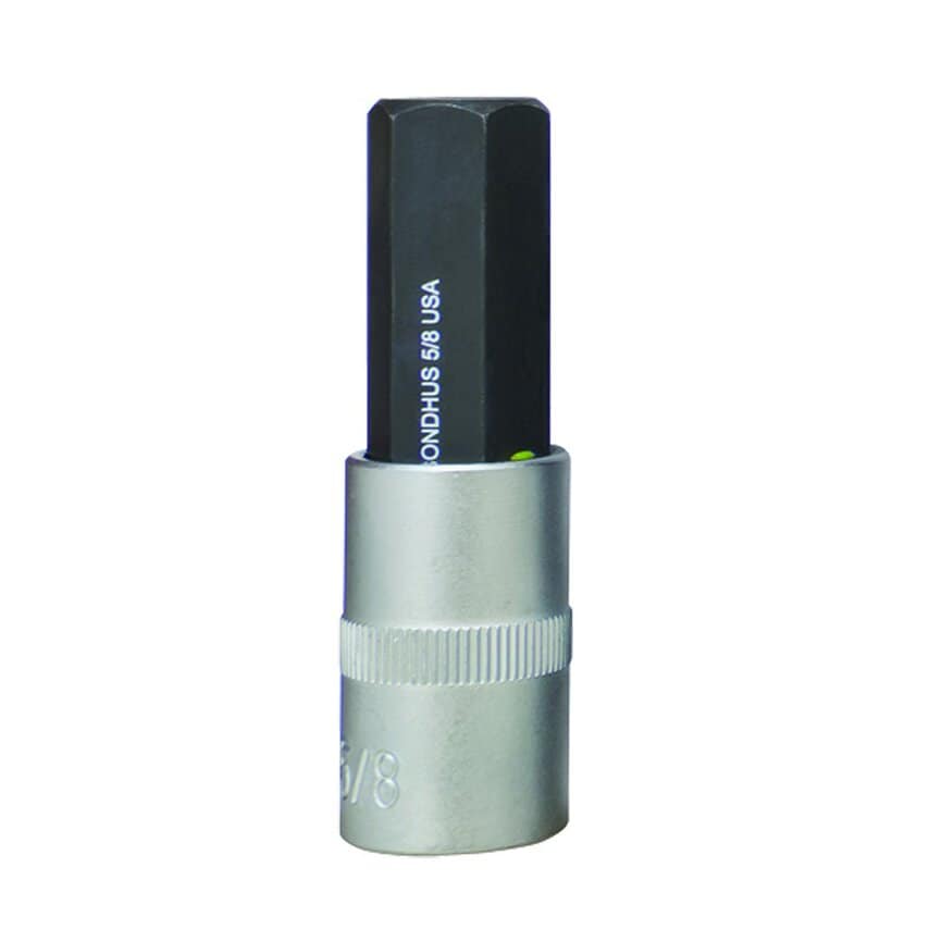 5/8" Hex 2" Inhex Socket Bit + Hex Socket, 5/8", 43218