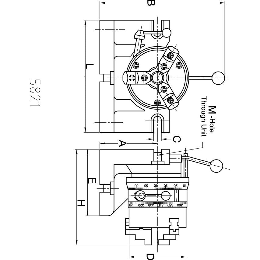 5901-160 6" Horizontal & Vertical Index Unit