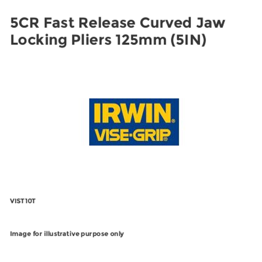 5CR Fast Release Curved Jaw Locking Pliers 125mm (5IN) VIST10T