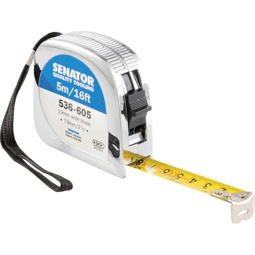 5M/16' Locking Tape Rule - Chromed Case