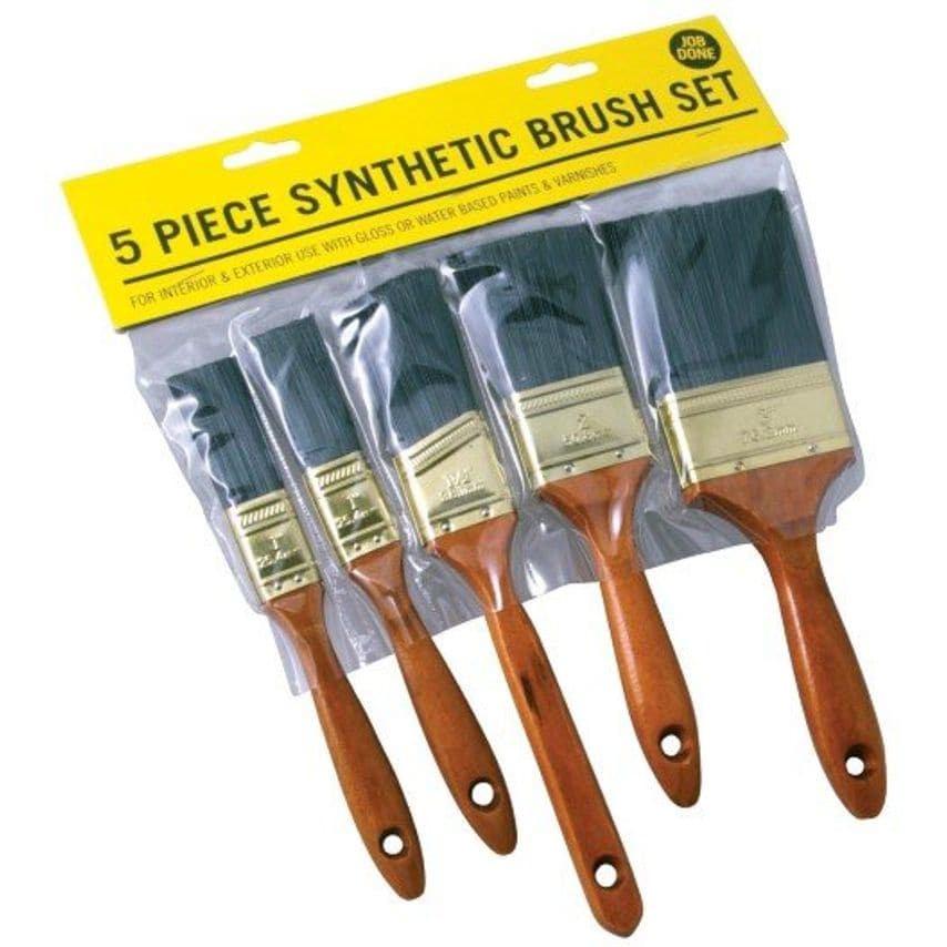5Pc Job Done Synthetic Brush Set