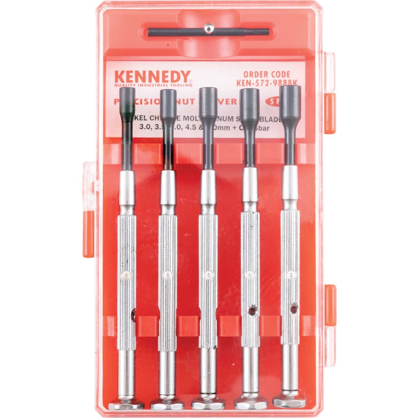 5-Piece 3.0-5.0mm Precision Nut Driver Set