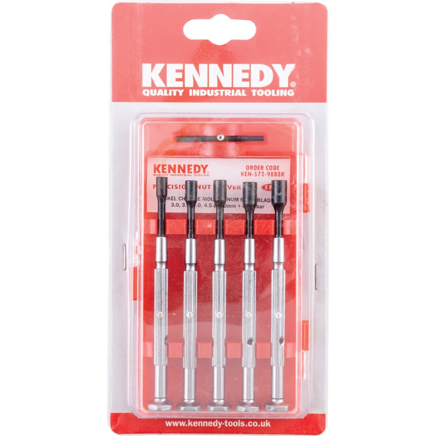 5-Piece 3.0-5.0mm Precision Nut Driver Set