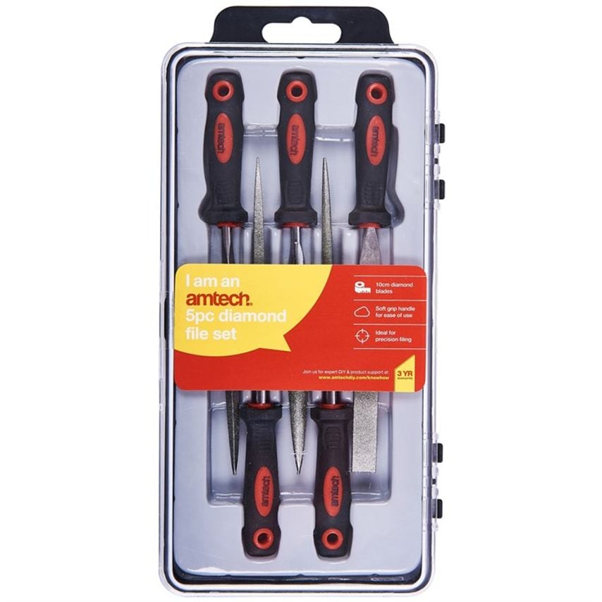 5 Piece 100mm (4") Diamond File Set