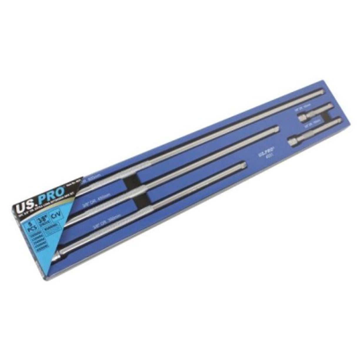 5 Piece 3/8in Drive Extra Long Extension Bar Set