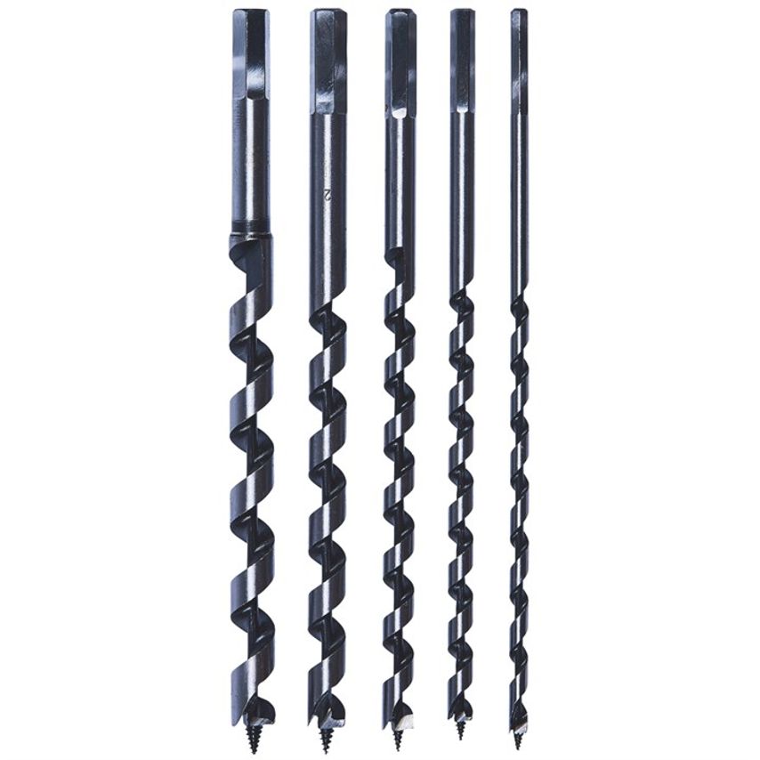5 Piece Auger Drill Bit Set (230mm Length)