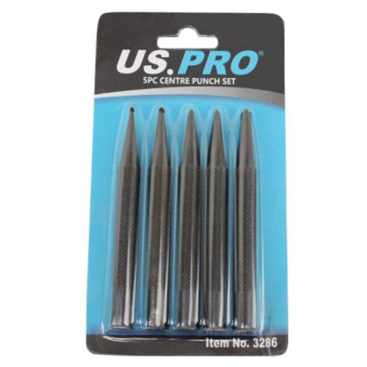 5 Piece Centre Punch Set 1/16in 3/32in 1/8in 5/32in 3/16in