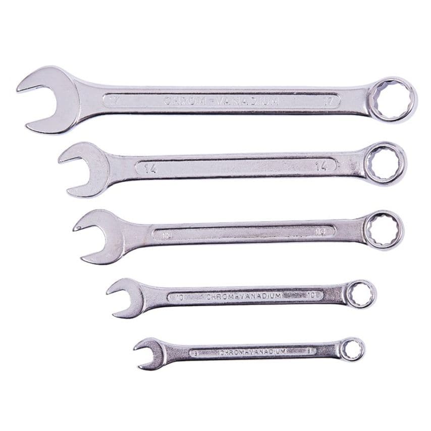 5 Piece Combination Spanner Set