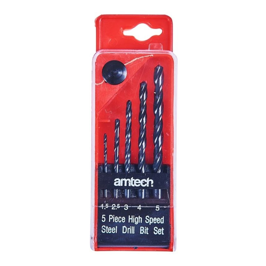 5 Piece High Speed Steel (Hss) Drill Set