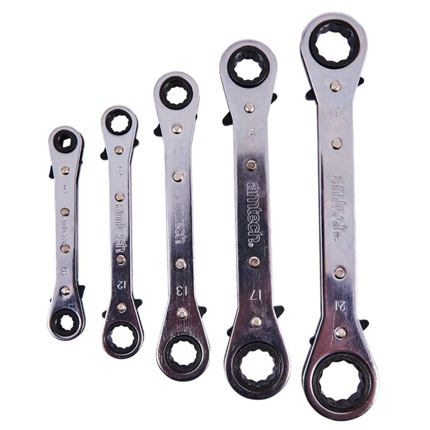 5 Piece Ring Ratchet Spanner Set