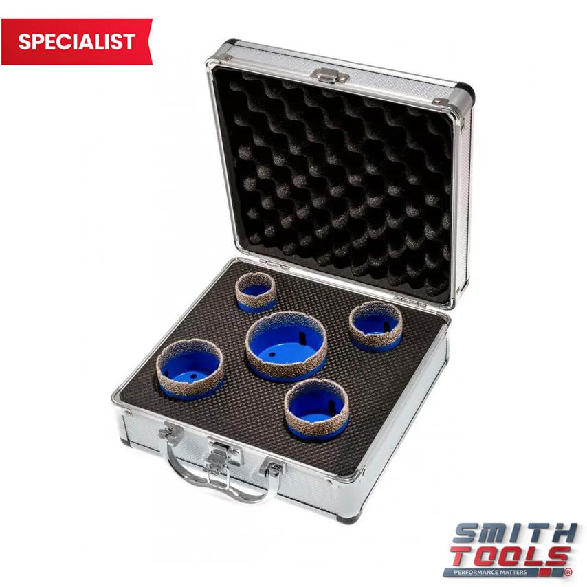 5 Piece Specialist M14 Vacuum Diamond Drill Set SM37620