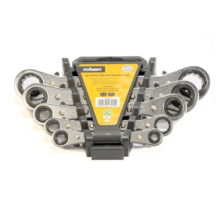 5pc Ratchet Ring Spanner Set