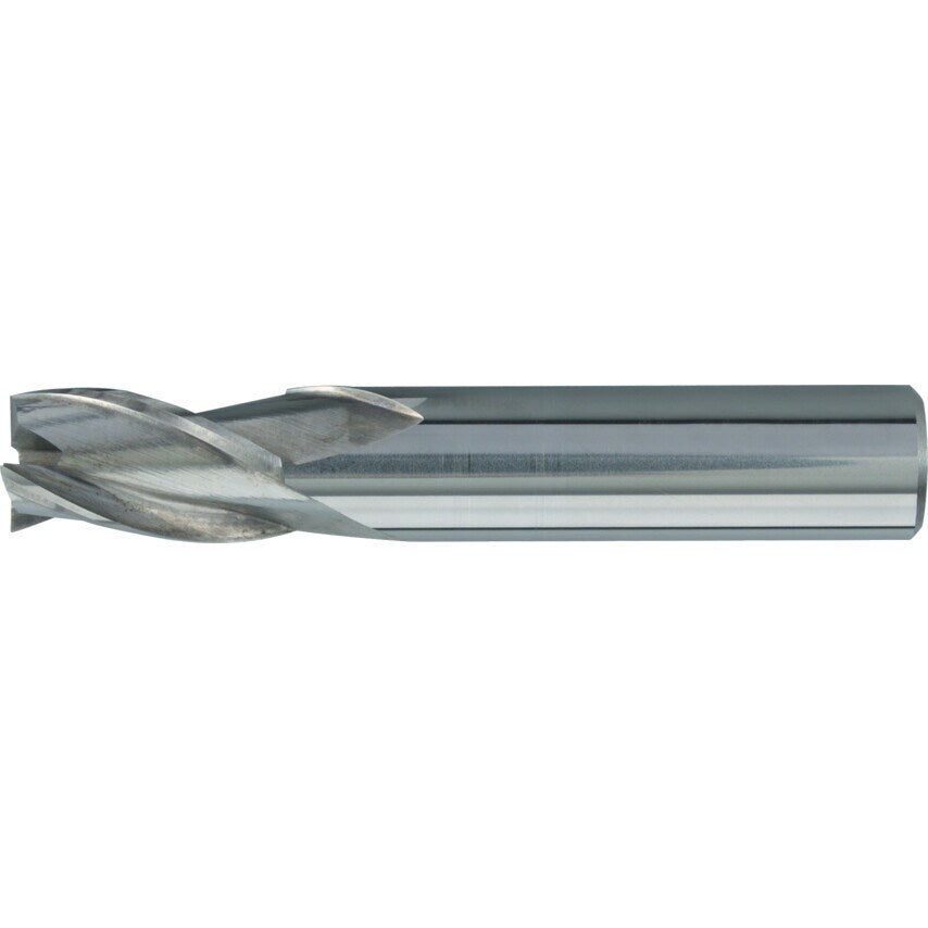 6.00MM Carbide 3 Flute Plain Shank Short Series Slot Drill - TiAlN Coated