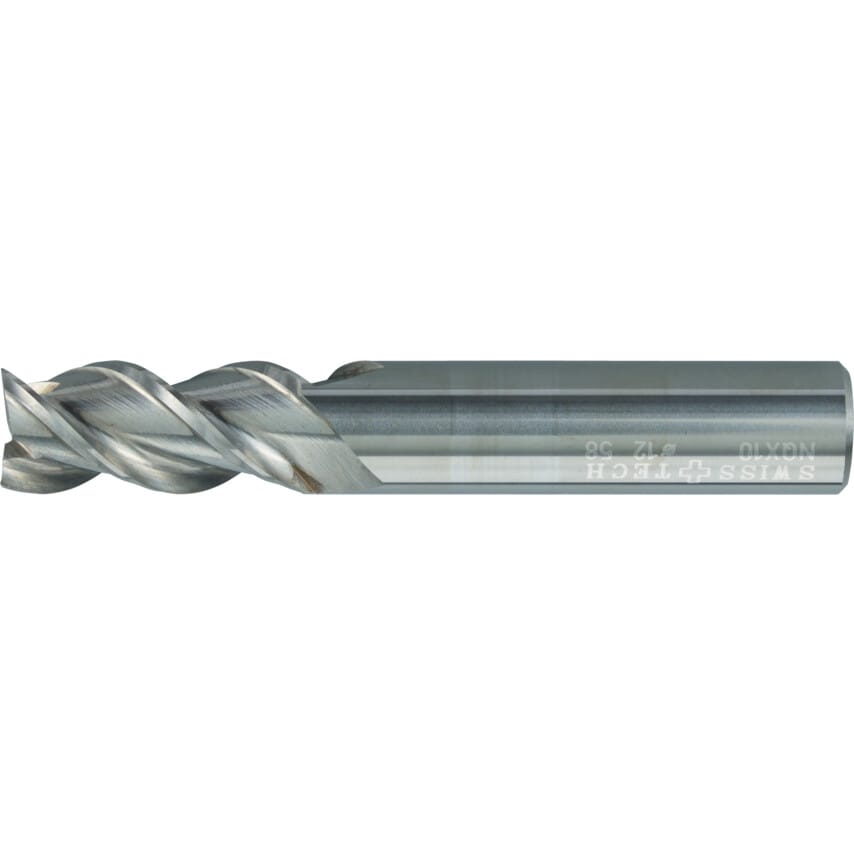 6.00MM Carbide Plain Shank 3 Flute High Helix Slot Drills - Uncoated