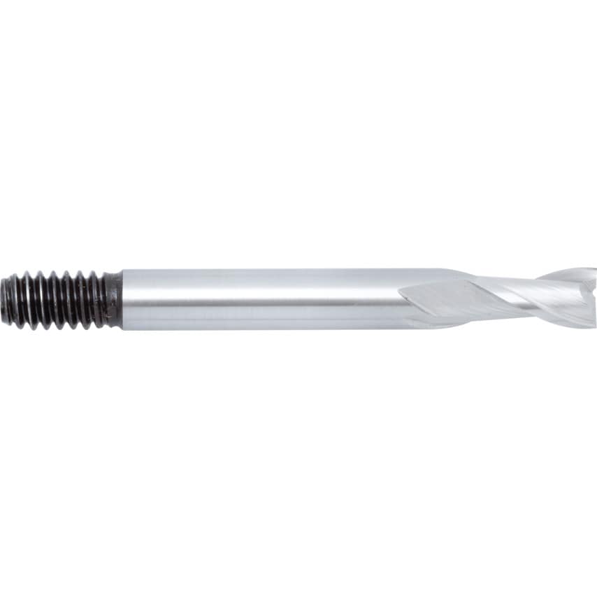 6.00MM HSS 2 Flute Threaded Shank Short Series Slot Drill