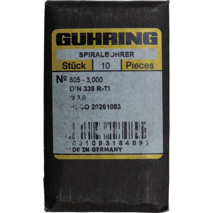 605 3.00MM HSCo (Type-TI) Jobber Drill