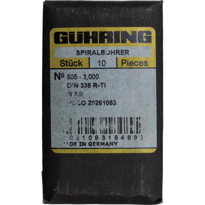 605 3.00MM HSCo (Type-TI) Jobber Drill