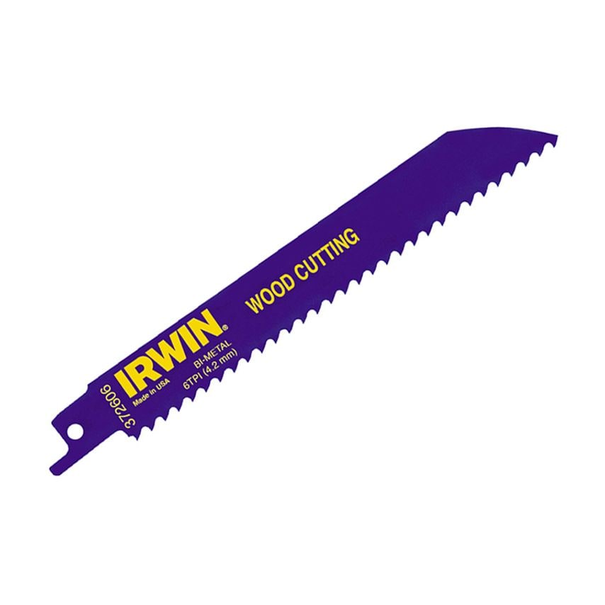 606R 150mm Sabre Saw Blade Fast Cutting Wood Pack of 5 IRW10504150