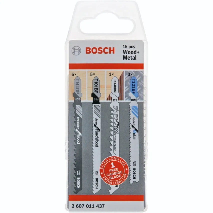 607 011 437 Jigsaw Blade Set 15PCE