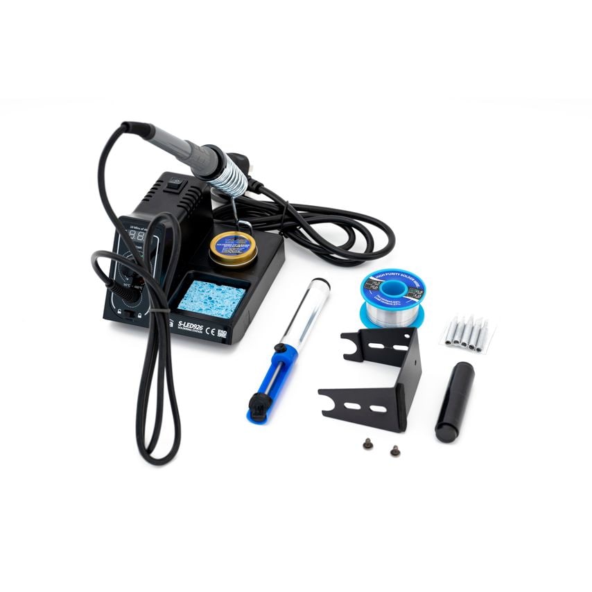60W Soldering Iron Station Digital Temperature 90-480 C & Accessories UK Plug