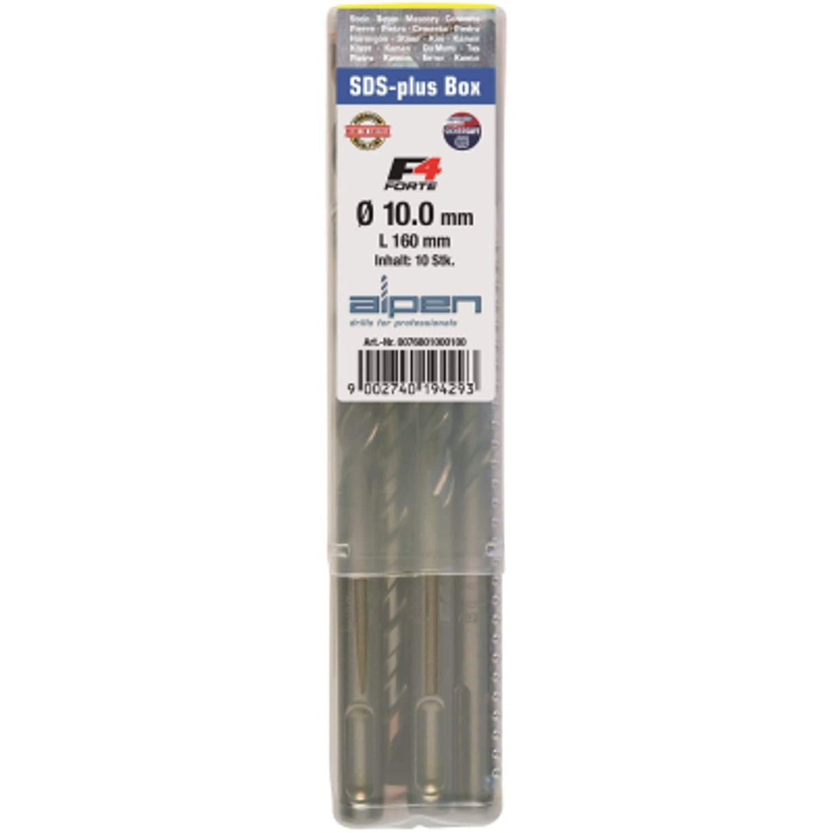 6.0mm x 310mm SDS Hammer Drill Bulk Pack (Pack of 10)