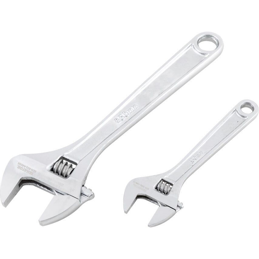 6"/10" Chromed Drop Forged Adjustable Spanner Set