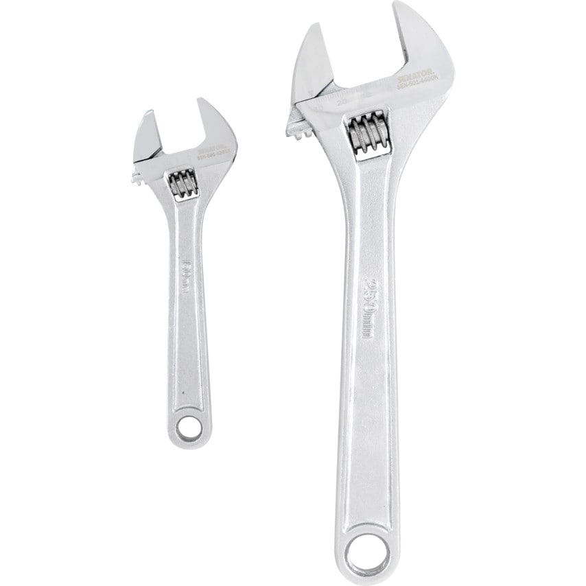 6"/10" Chromed Drop Forged Adjustable Spanner Set
