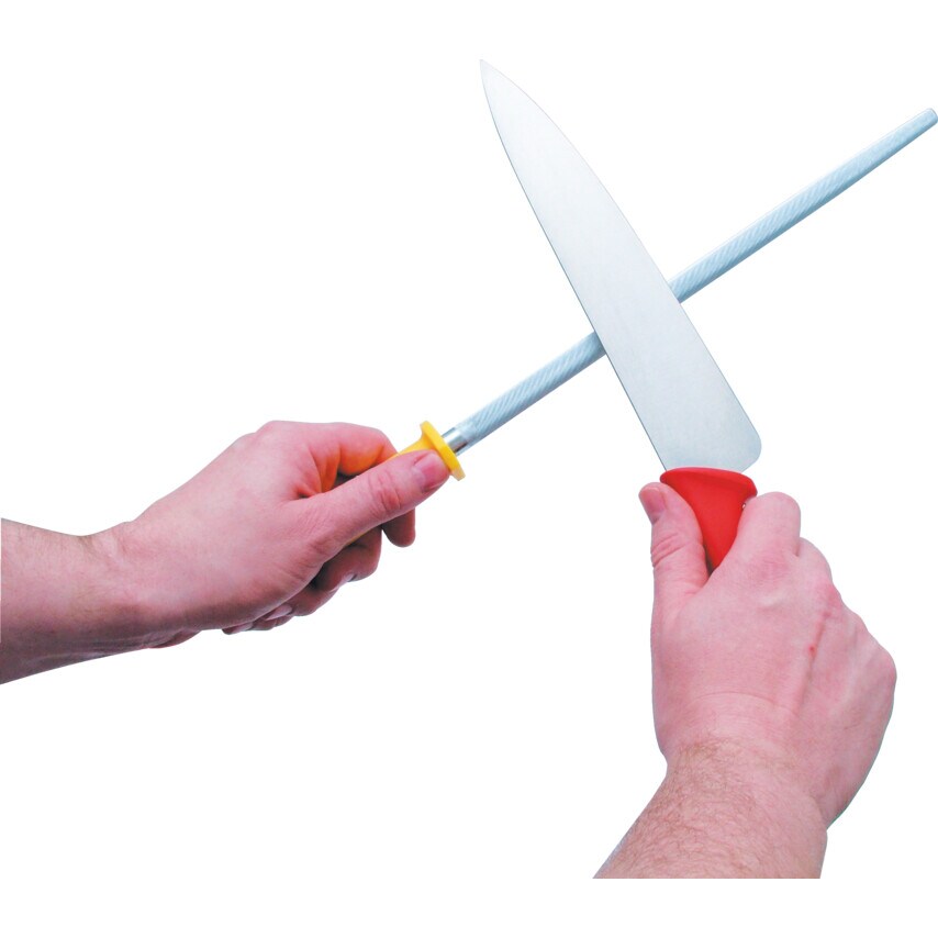 61602 12" Sharpening Steel-green