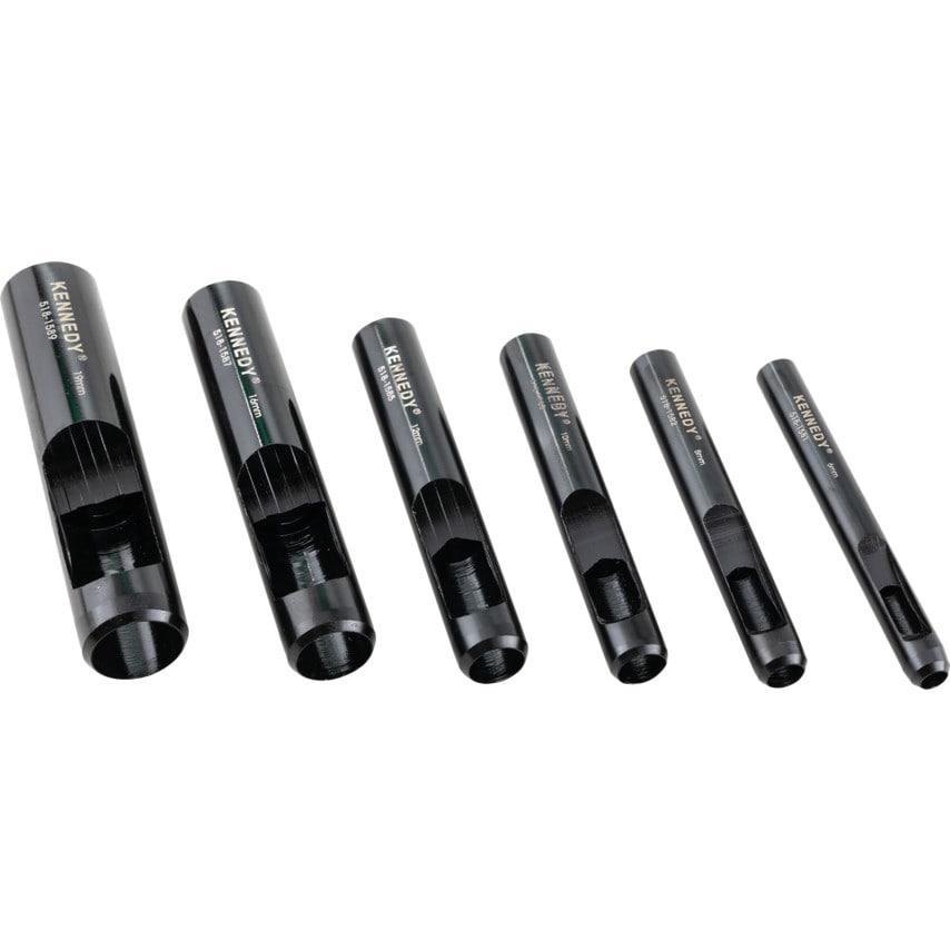 6-19mm Hollow Punch Set (6 Piece) for Cork, Leather, Plastics