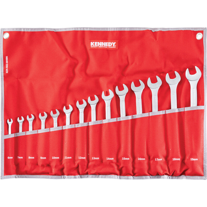 6-19mm Offset CV Combination Spanner Set 14 Piece