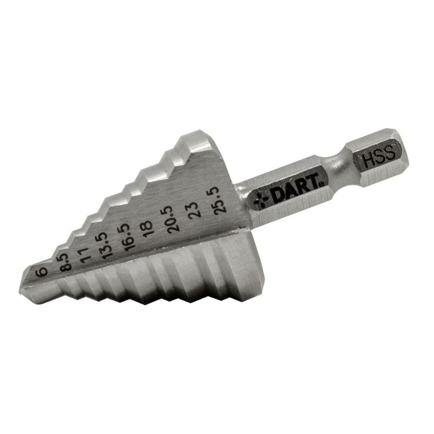 6-25mm Straight Flute Step Drill Hex