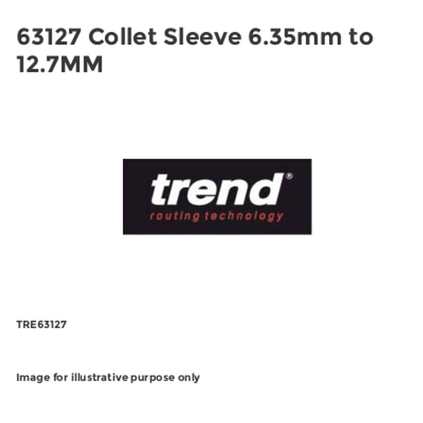 63127 Collet Sleeve 6.35mm to 12.7MM