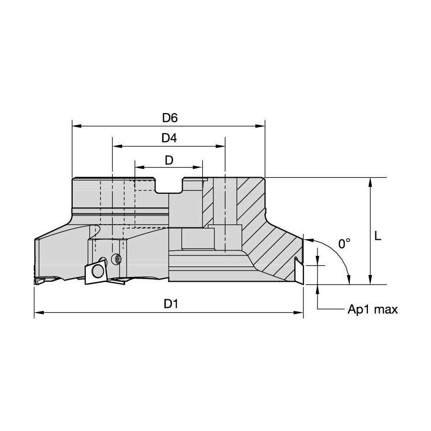 63A03RP90BG15CUM Fix-Perf 0 M Line Shell Mill D