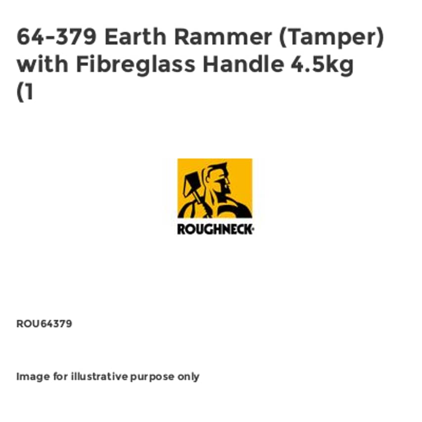 64-379 Earth Rammer (Tamper) with Fibreglass Handle 4.5kg (1