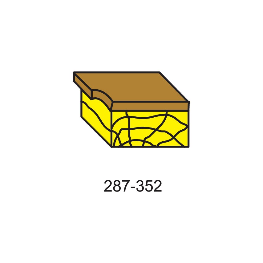 6.50mmX25DEG. 1/4"SK.2FL Bevel Trim. Bit
