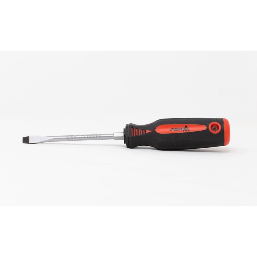 6.5mm Flat/Slotted Screwdriver Metric Magnetic Tip Mounted Entire Handle 100mm
