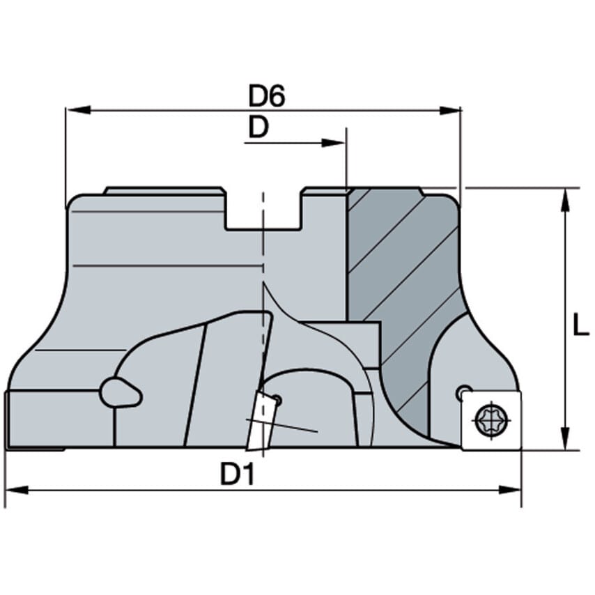 66A06RS90SD12PL-HF Plunge Face Mill