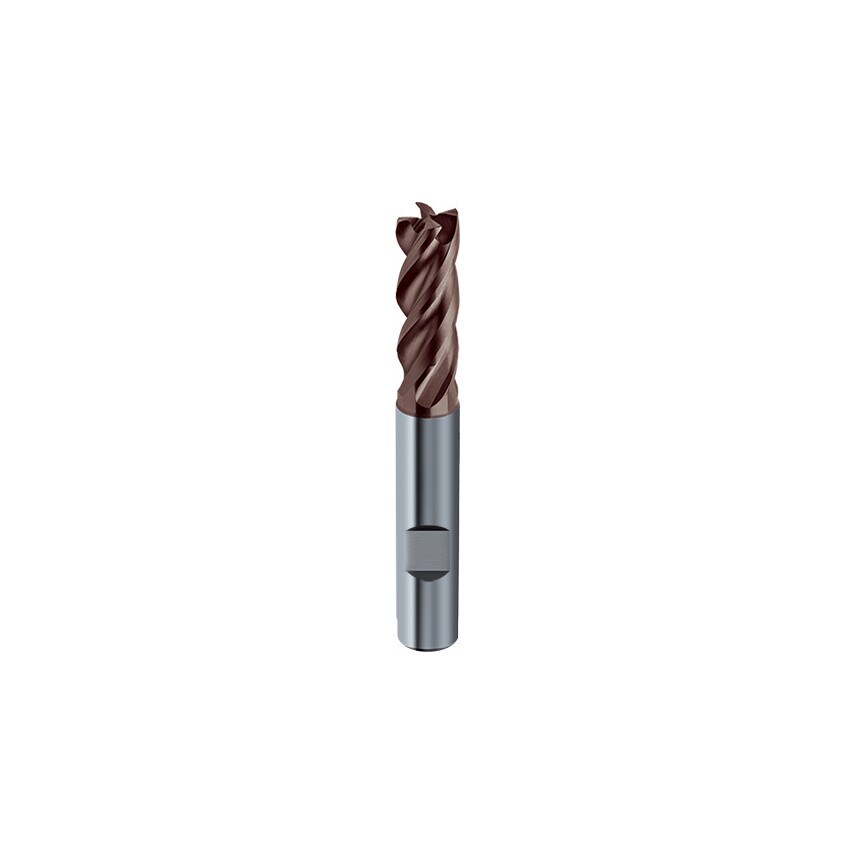 6736 20.00MM Carbide RF100 4 Flute Weldon Shank Ratio End Mill - Signum Coating