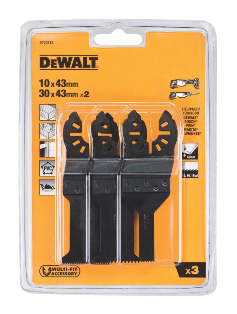 DeWalt  DT20713-QZ Multi-Material Cutting Blade Set 3 Pcs