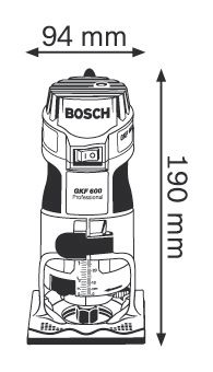Bosch GKF600 600W 1/4"  Electric Palm Router 240V