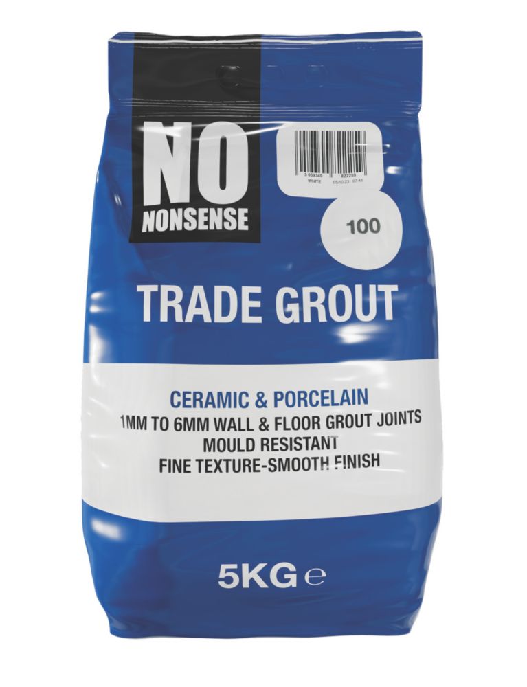 No Nonsense  Wall & Floor Grout White 5Ltr