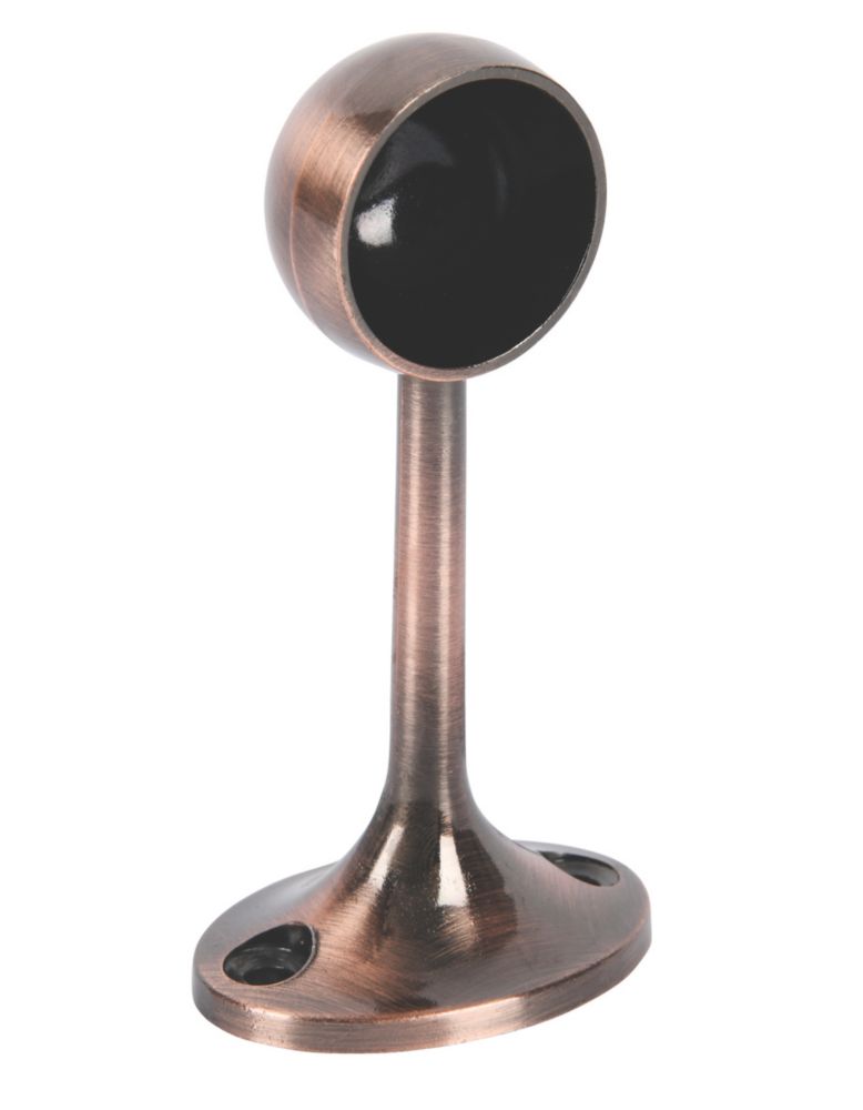 Rothley End Bracket Antique Copper 25mm