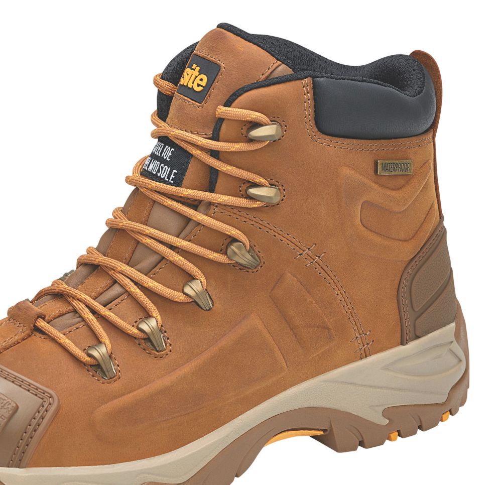 Site Fortress    Safety Boots Tan Size 9