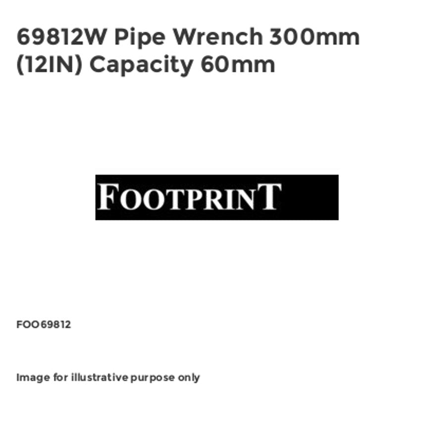 69812W Pipe Wrench 300mm (12IN) Capacity 60mm