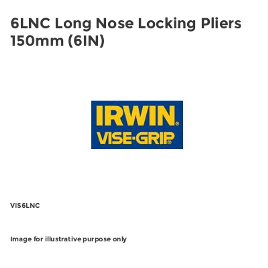 6LNC Long Nose Locking Pliers 150mm (6IN)