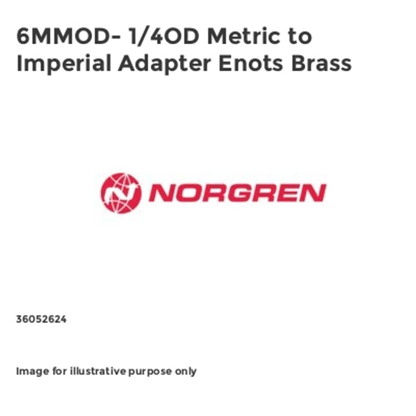 6MMOD - 1/4OD Metric to Imperial Adapter Enots Brass