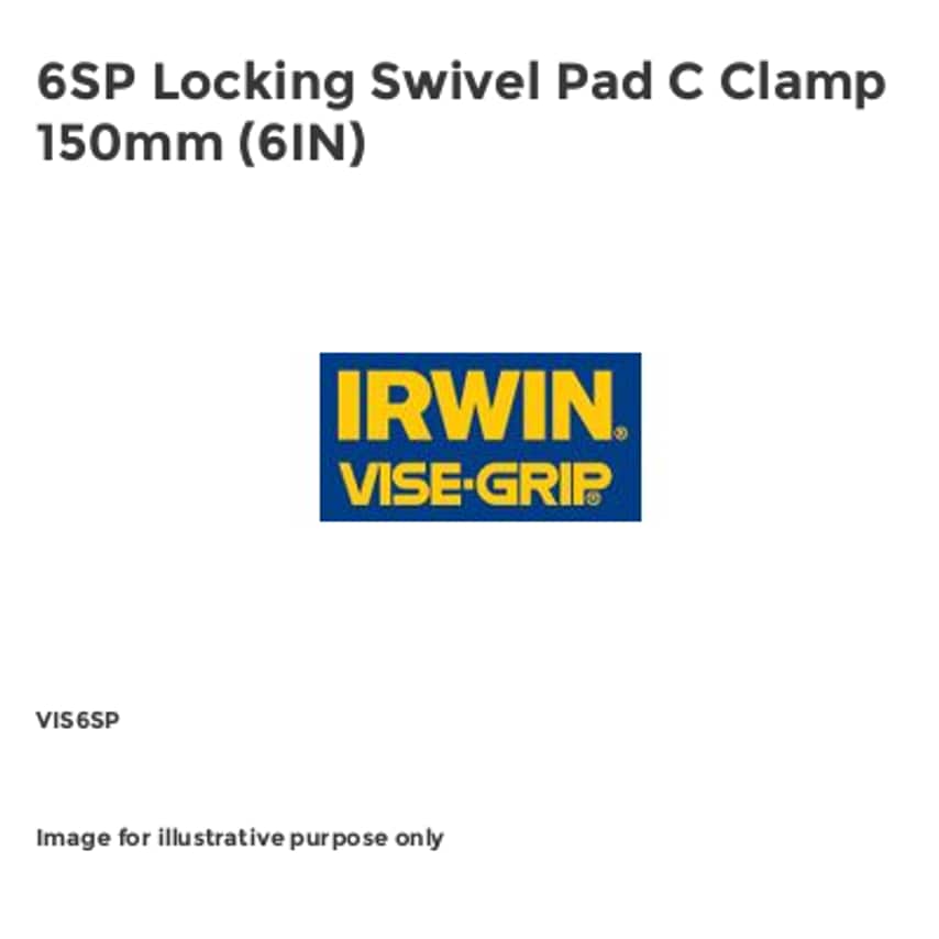 6SP Locking Swivel Pad C Clamp 150mm (6IN) VIS6SP