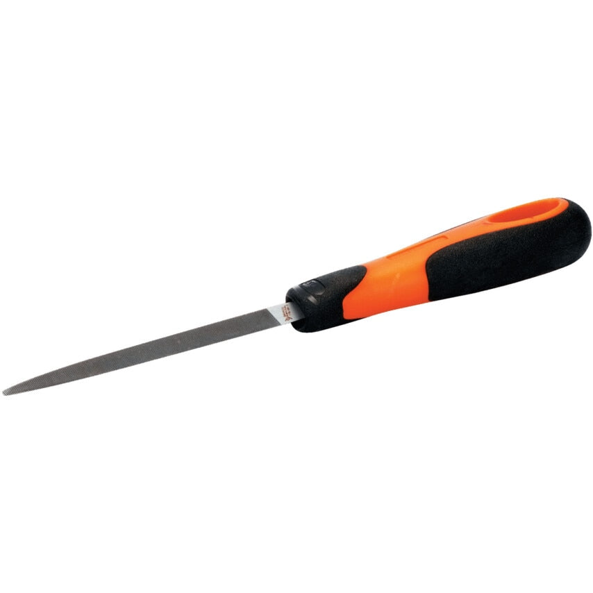 6" (150mm) 3-SQUARE Second Engineers File + Handle